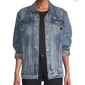 Hudson Denim Jacket with Pins (NWOT)